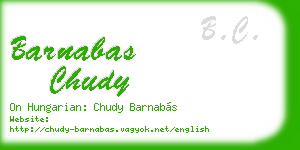 barnabas chudy business card